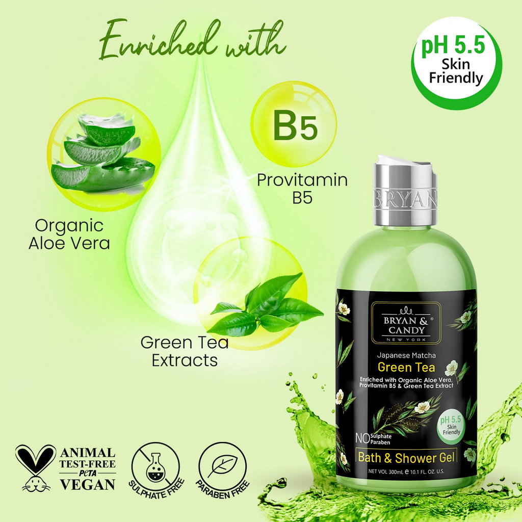 Bryan & Candy Green Tea Shower Gel | Grocsy
