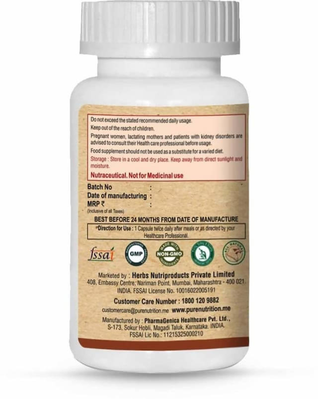 Pure Nutrition Bio Coenzyme Q10 125 mg Veg Capsules | Grocsy