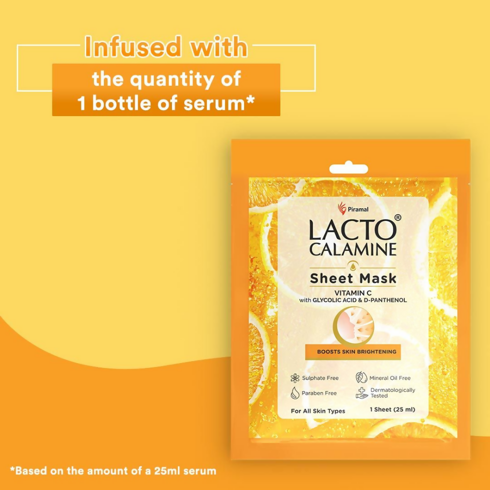 Lacto Calamine Vitamin C Face Sheet Mask | Grocsy