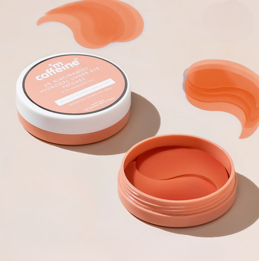 mCaffeine 4% Niacinamide Hydrogel Under Eye Patches with Kombucha Tea - Pigmentation & Brightening | Grocsy