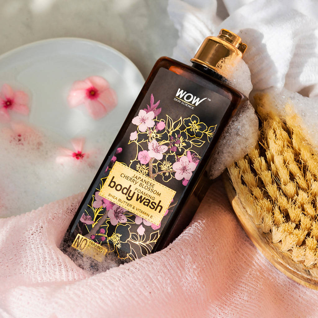 Wow Skin Science Cherry Blossom & Ceramide Body Wash For Removes Dirt, Hydrates and Softens Ski | Grocsy