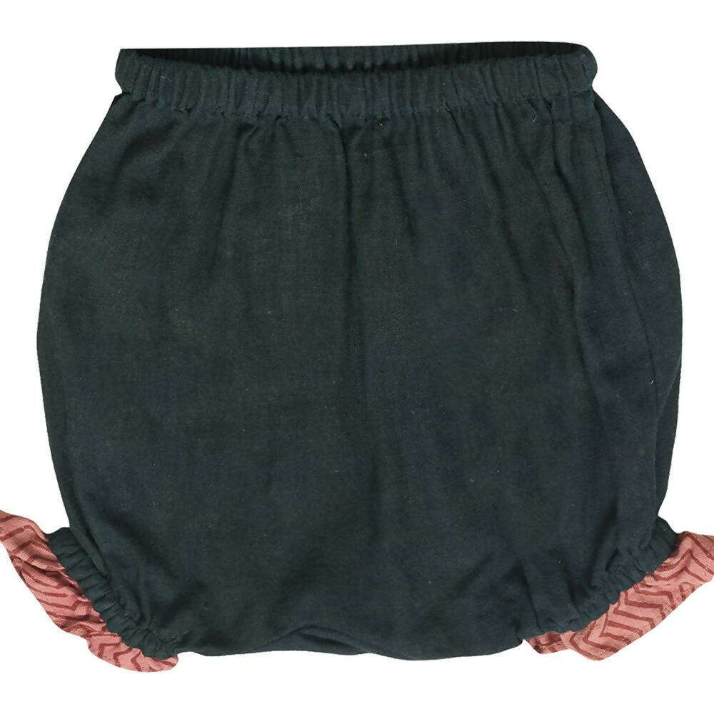 Mhyssa Alex Black T-shirt with Bloomer Shorts Set For Kids | Grocsy