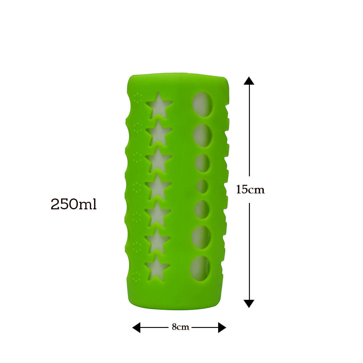 Safe-O-Kid Silicone Baby Feeding Bottle Cover Cum Sleeve for Insulated Protection 250mL- Green | Grocsy