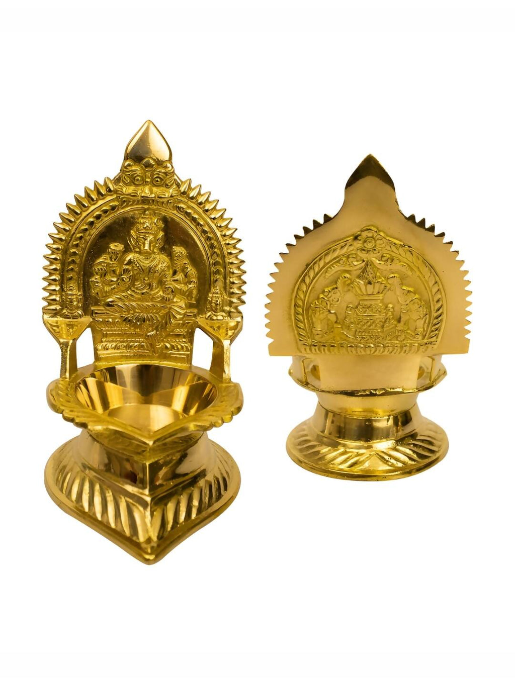 Spillbox Gold-Toned Brass Varagi Amman Diya Pooja Essential | Grocsy