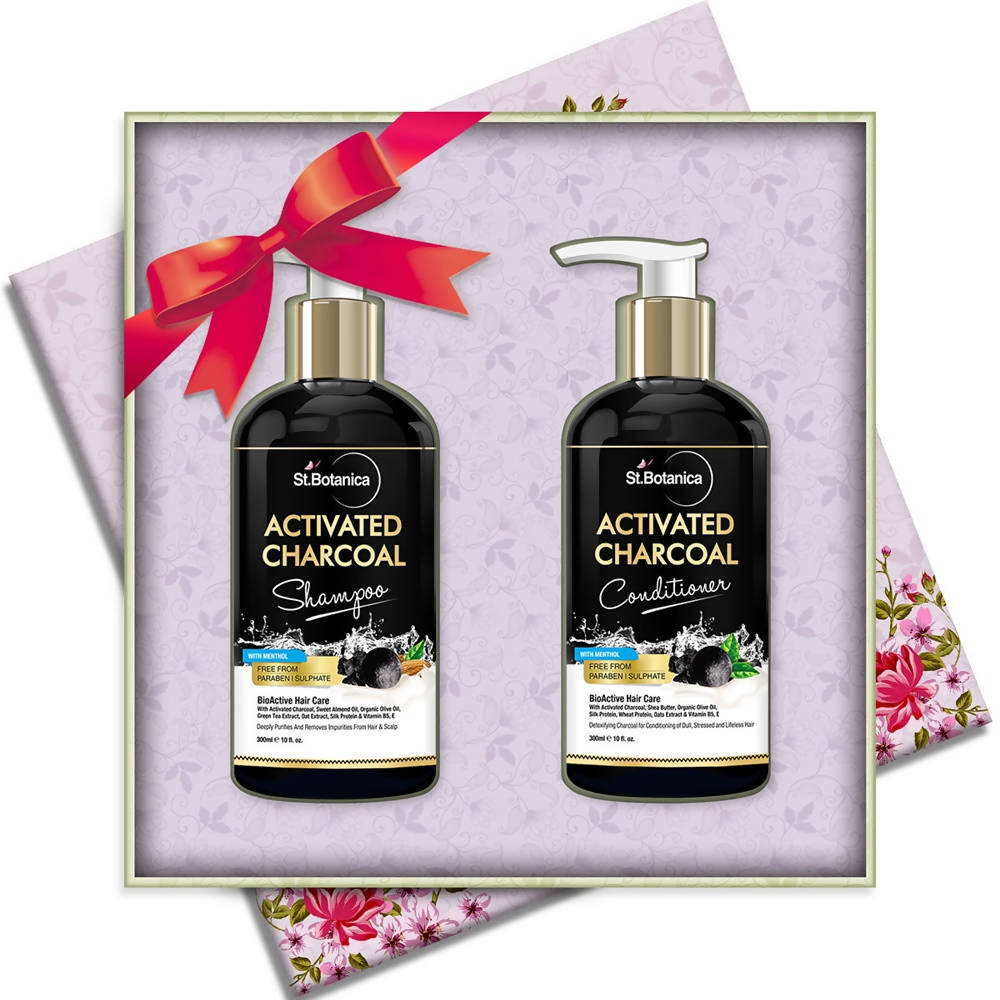St.Botanica Activated Charcoal Shampoo And Conditioner Combo | Grocsy