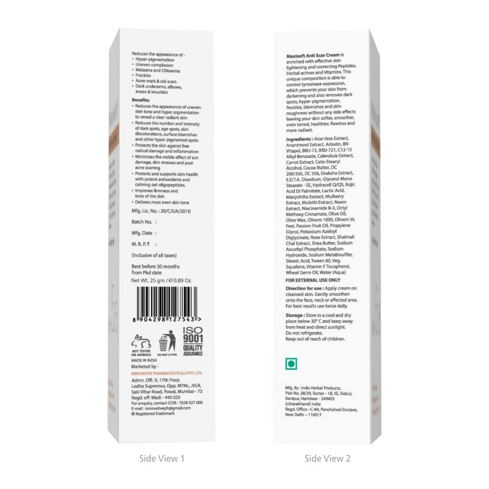 Maxisoft Anti Scar Cream pH Balanced | Grocsy