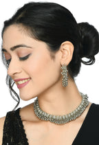 Mominos Fashion Johar Kamal Silver-Plated Brass Finish Ghungroo Work Choker For Women | Grocsy