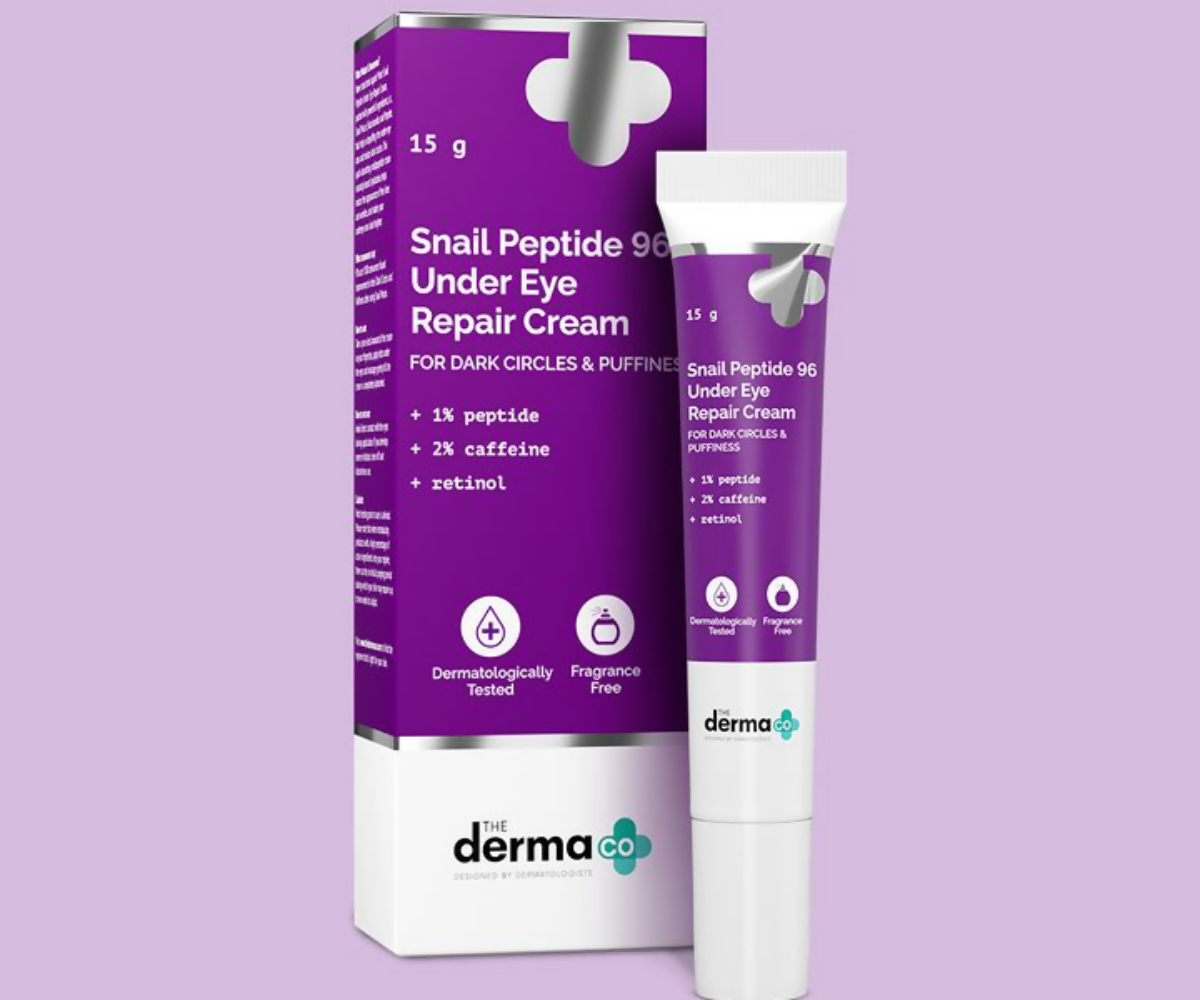 The Derma Co Snail Peptide 96 Under Eye Repair Cream With Snail Mucin & Peptide Complex For Dark Circles & Puffiness | Grocsy