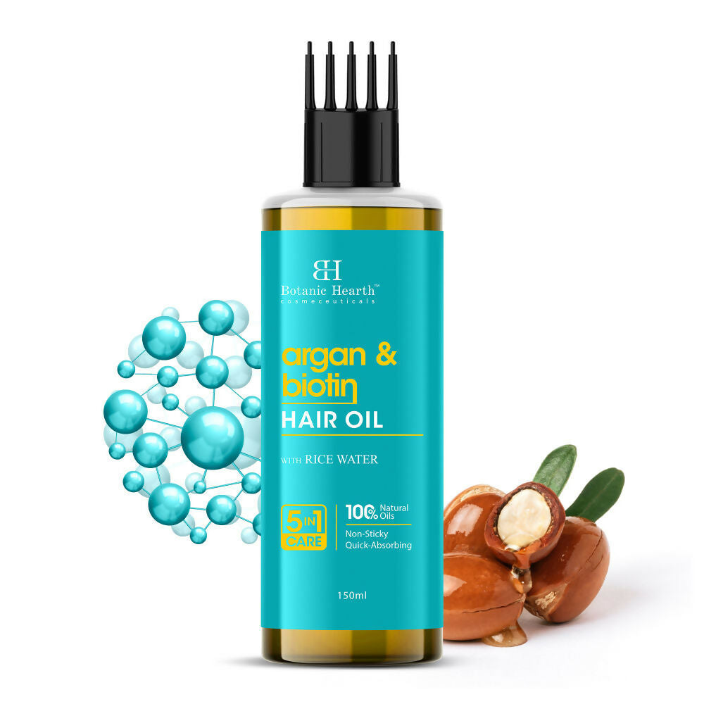 Botanic Hearth Argan & Biotin Hair Oil | Grocsy