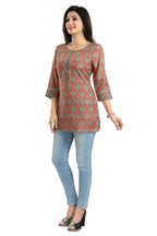 Snehal Creations Pleasant Pista Green Rayon Short Kurti Tunic Top | Grocsy