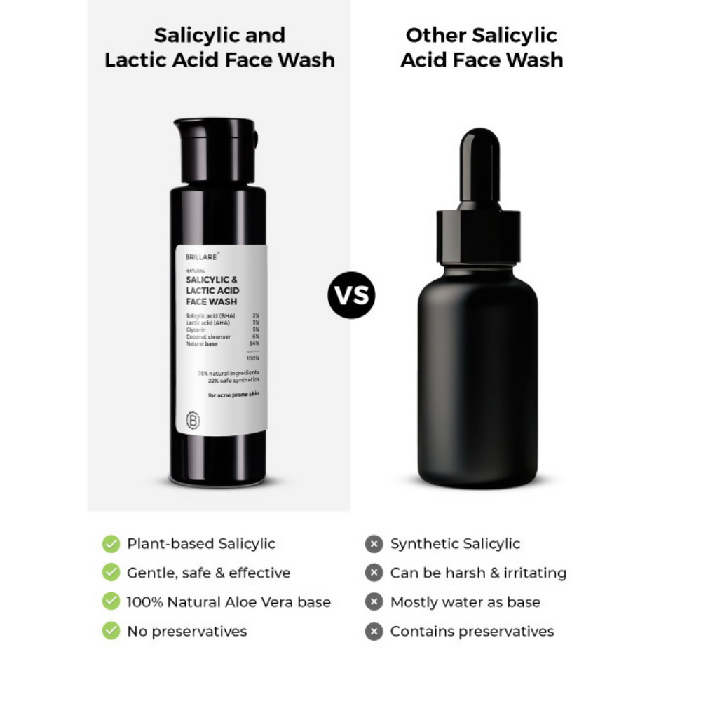 Brillare Oil Control & Acne Care Deep Cleansing 2% Salicylic Acid Face Wash | Grocsy