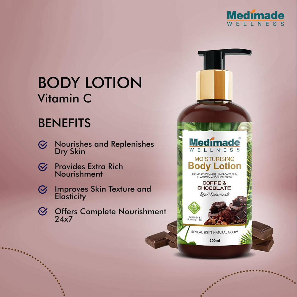 Medimade Wellness Coffee and Chocolate Moisturising Body Lotion | Grocsy