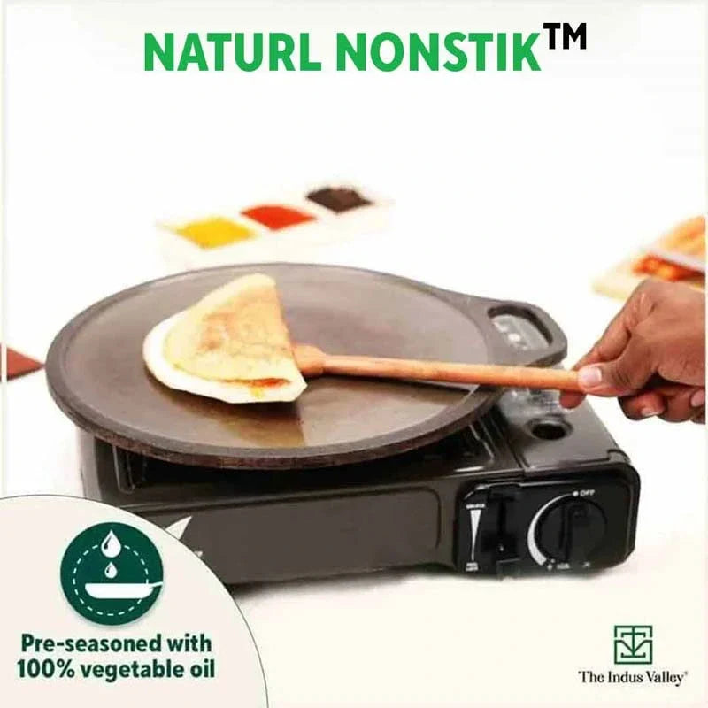 The Indus Valley Super Smooth Cast Iron Set: Frypan+ Kadai+ Tawa, Kitchen set for Home, Nonstick, 100% Pure,Toxin-free, Tadka Pan | Grocsy