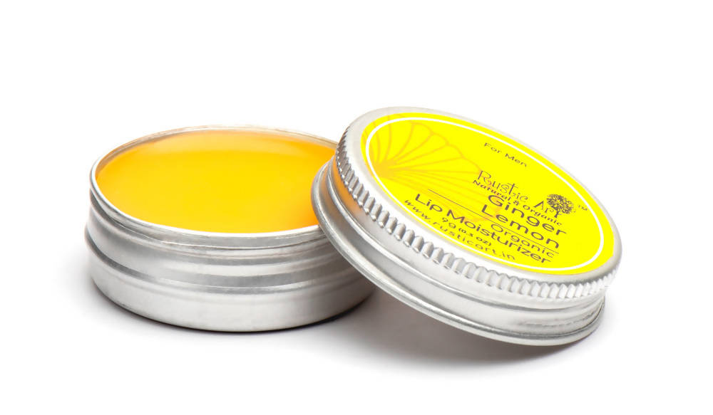 Rustic Art Ginger Lemon Organic Lip Moisturizer | Grocsy