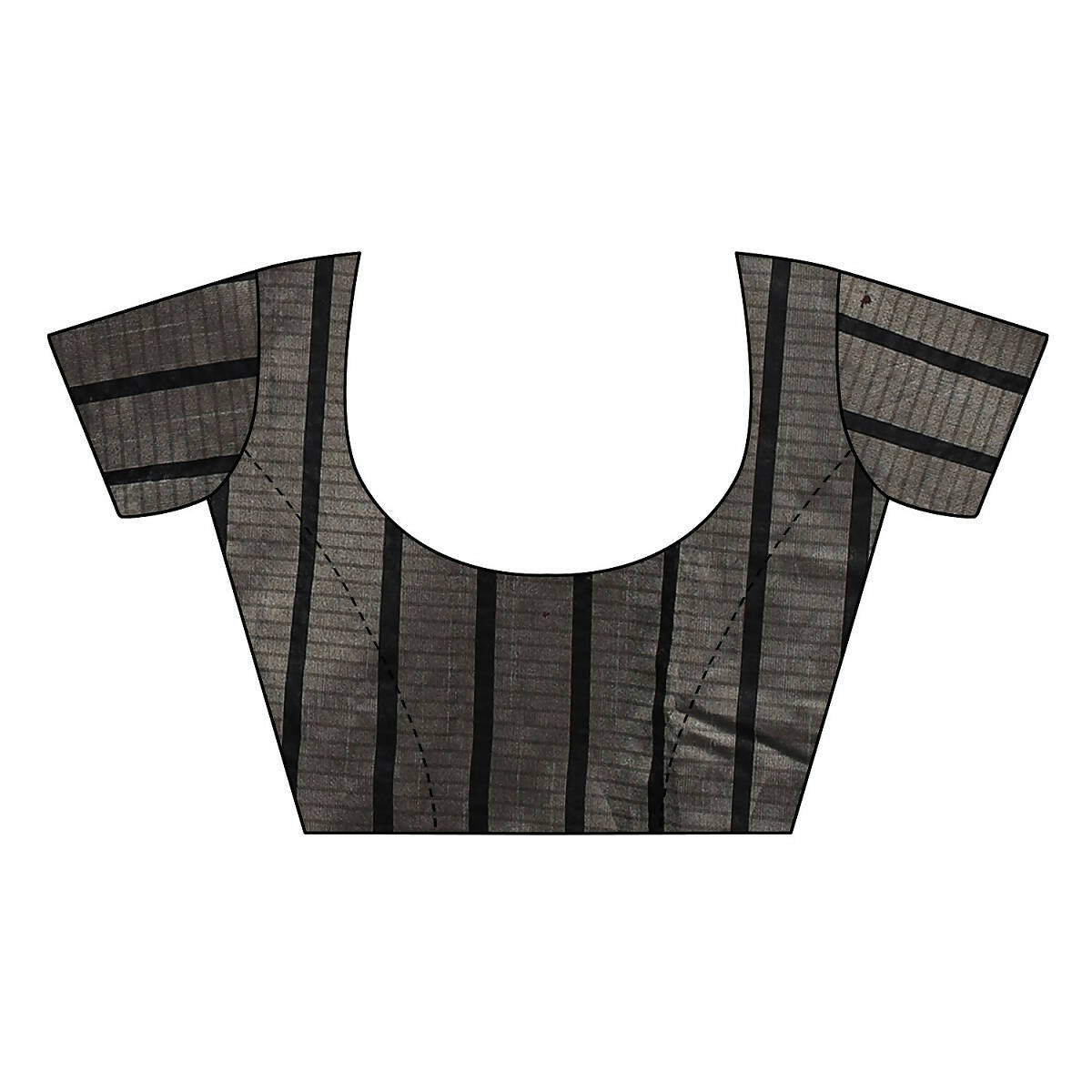 Vamika Black and White Lines Cotton Silk Weaving Saree (Paithani Black) | Grocsy