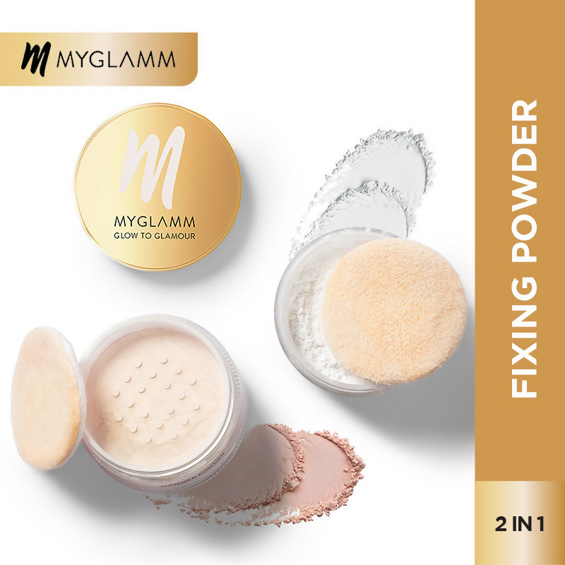 Myglamm Glow To Glamour Shimmer And Fixing Powder - Pearlescent Finish - Finesse | Grocsy