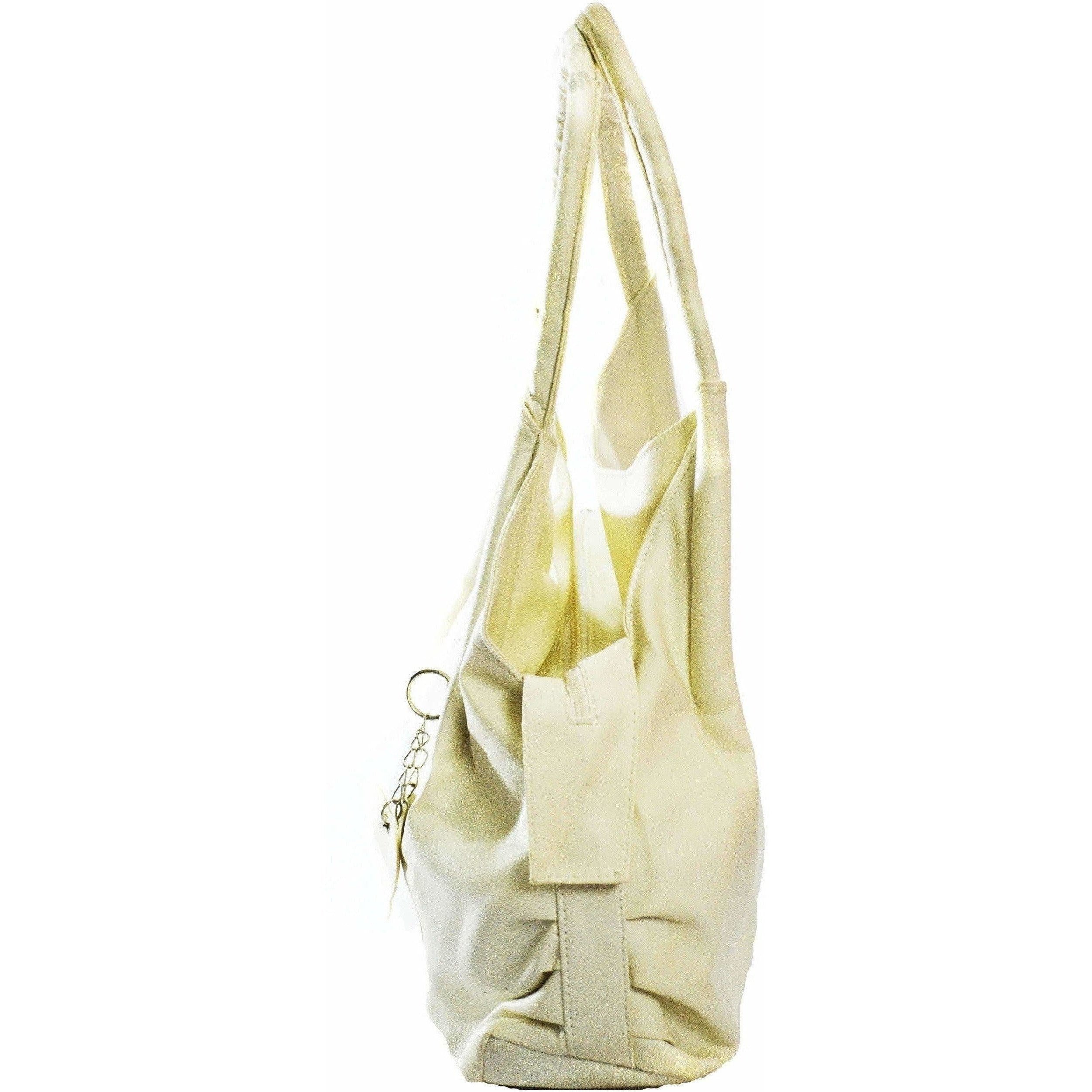 Half White Hand-Held Bag  | Grocsy