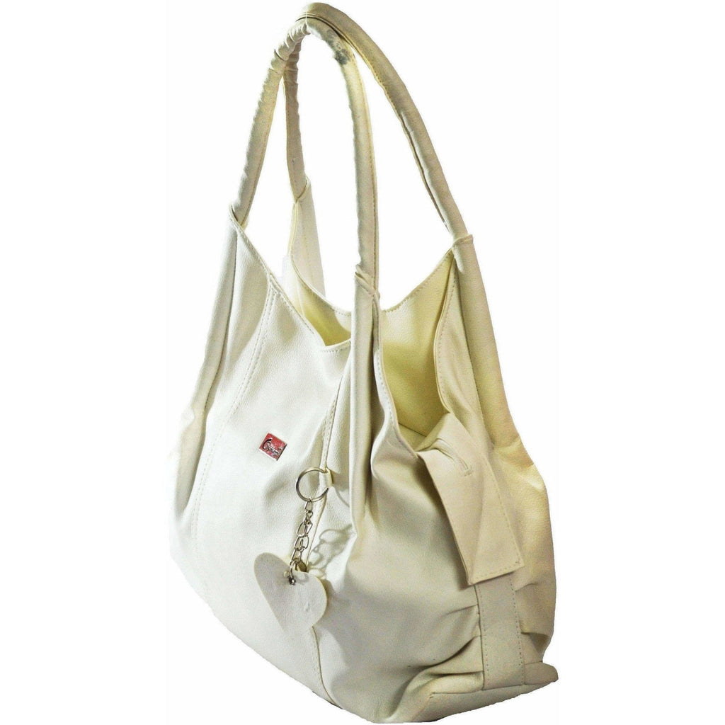 Half White Hand-Held Bag  | Grocsy