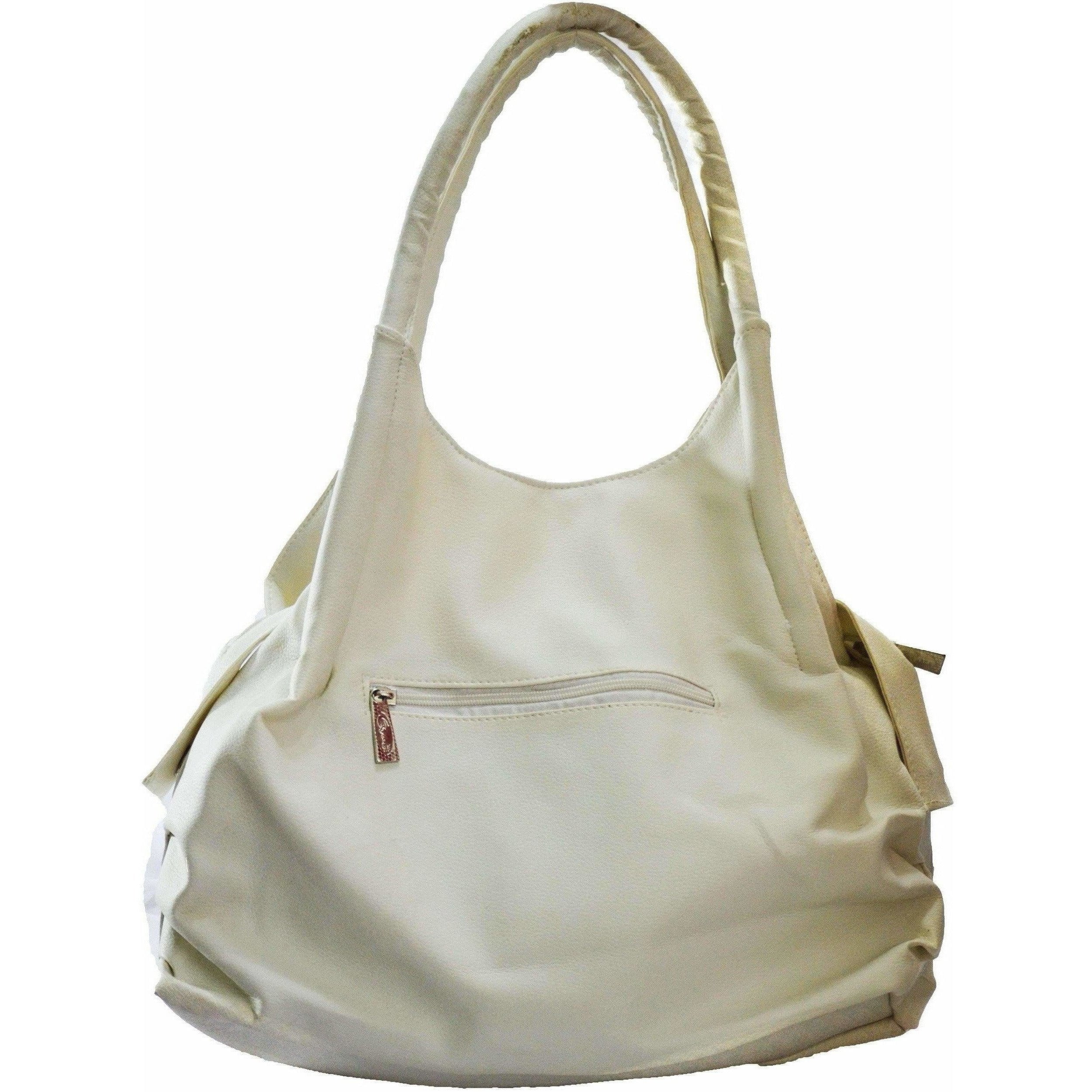 Half White Hand-Held Bag  | Grocsy