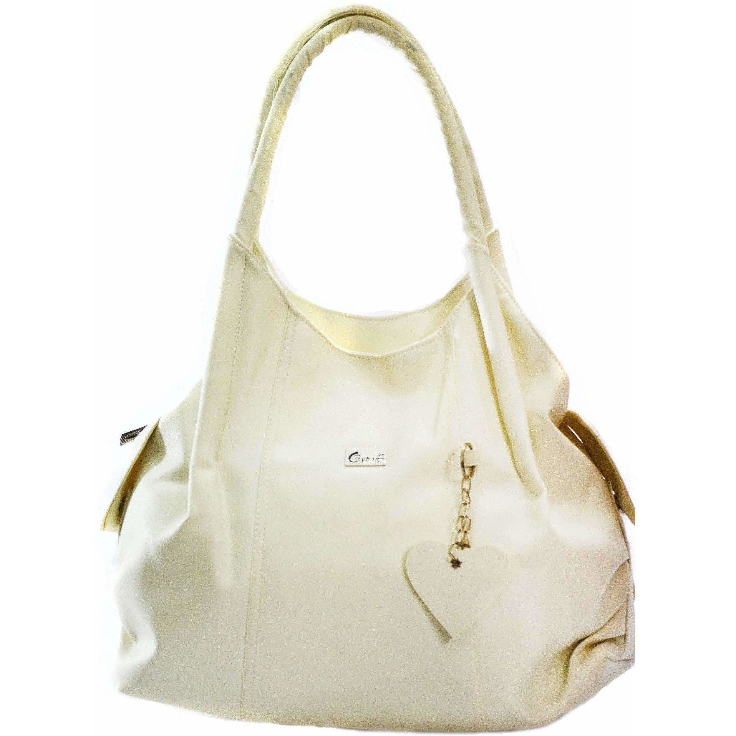 Half White Hand-Held Bag  | Grocsy