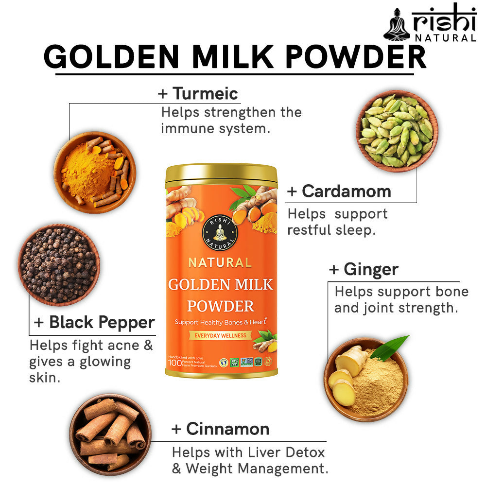 Rishi Natural Golden Milk Powder | Grocsy