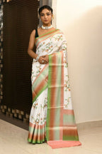 Joban Fashion Multicolor Saree Kataan Rainbow Digital Print With Embroidery | Grocsy