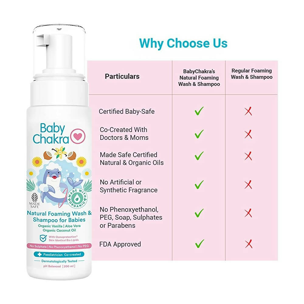 BabyChakra Natural Foaming Wash & Shampoo For Babies | Grocsy