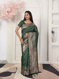 Shree Shyam Fashion Lichi Silk Blue Saree | Grocsy