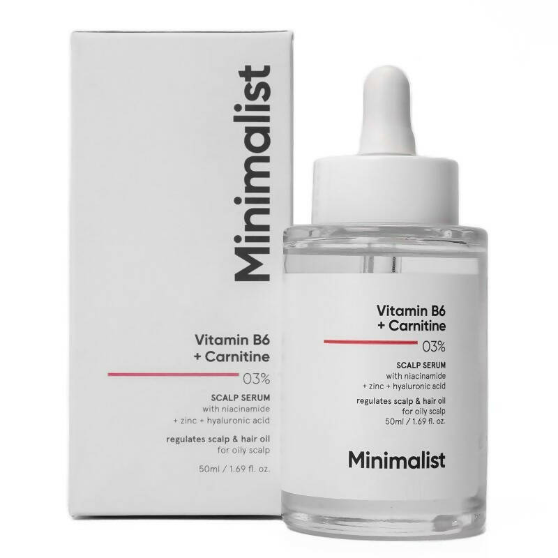 Minimalist Vitamin B6 + Carnitine 03% Scalp Hair Serum | Grocsy
