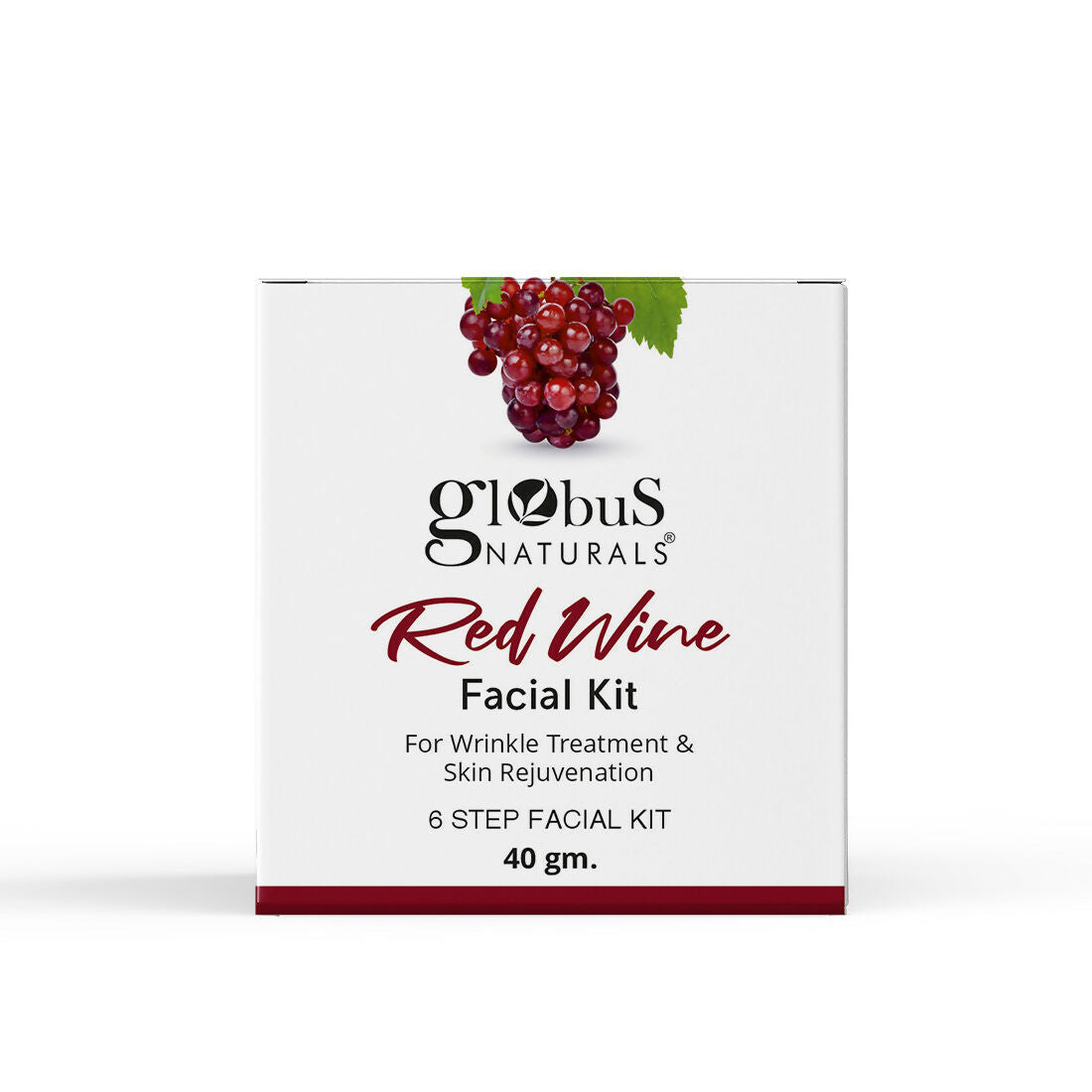 Globus Naturals Anti-Ageing Red Wine 6 Step Facial Kit | Grocsy