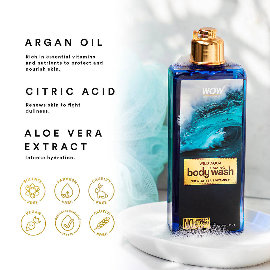 Wow Skin Science Wild Aqua Foaming Body Wash | Grocsy