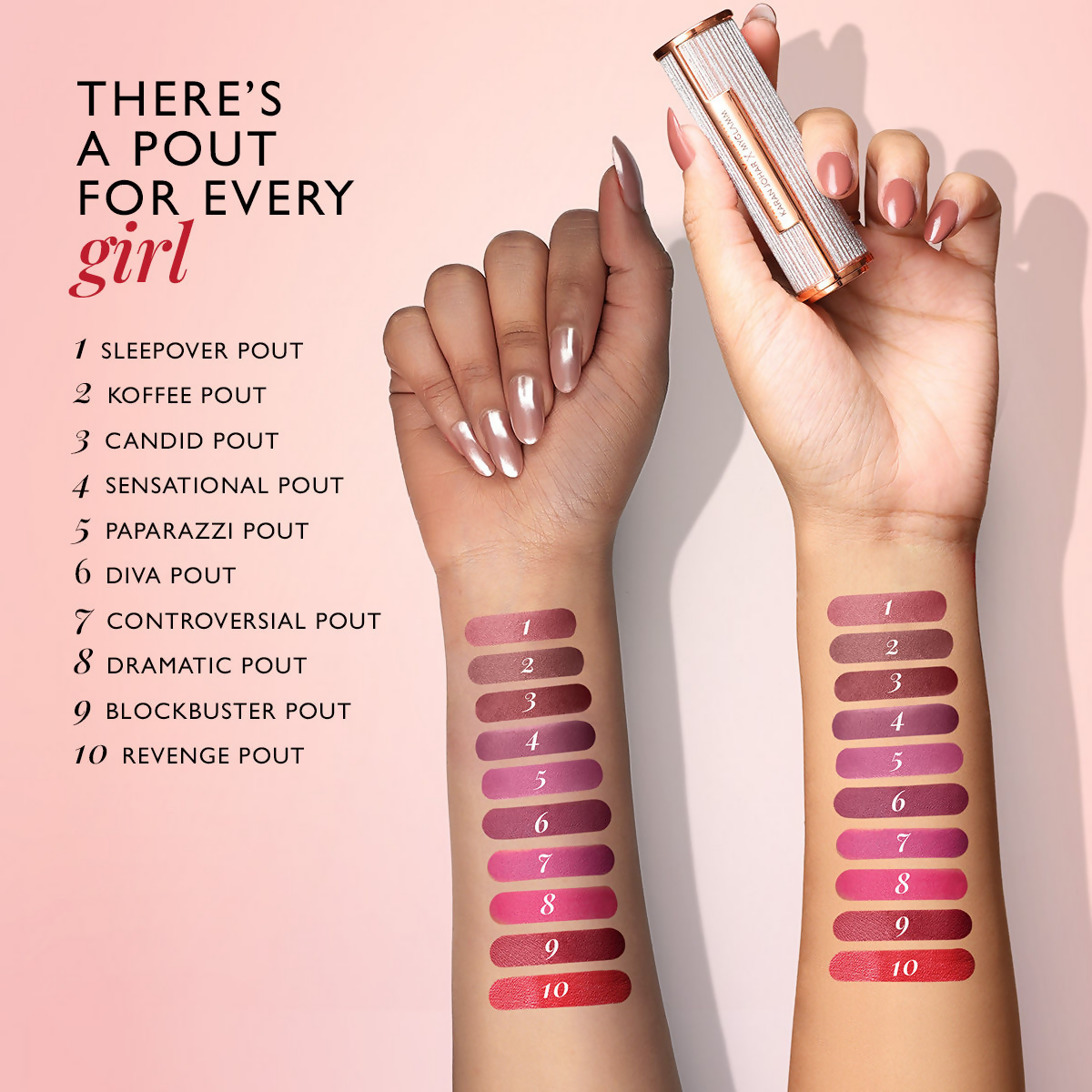MyGlamm Pout By Karan Johar Intense Matte Plumping Lipstick - Revenge Pout | Grocsy