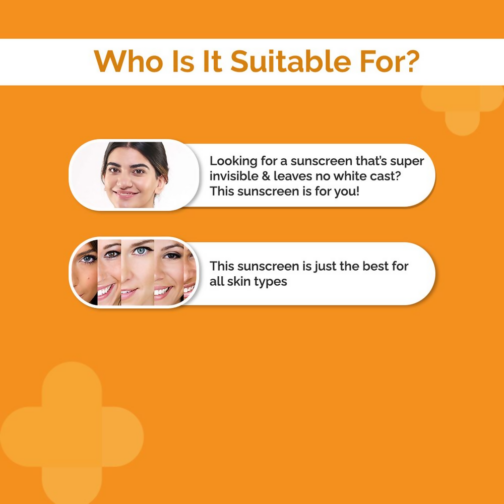 The Derma Co Hyaluronic Invisible Sunscreen Gel with Hyaluronic Acid & Vitamin E | Grocsy