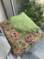 Teeya Creation New Trendy Party Wear Soft Silk Saree-Light_Green | Grocsy