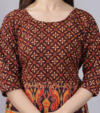 Vamika Multicolor Cotton Printed Party/Casual Wear Kurti (GAM17K) | Grocsy