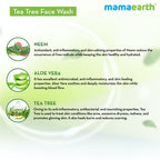 Mamaearth Tea Tree Face Wash for Acne & Pimples | Grocsy