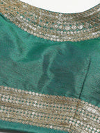 Tulsi Art Turquoise Blue Semi-Stitched Myntra Wedding Wear Lehenga & Unstitched Blouse With Dupatta | Grocsy