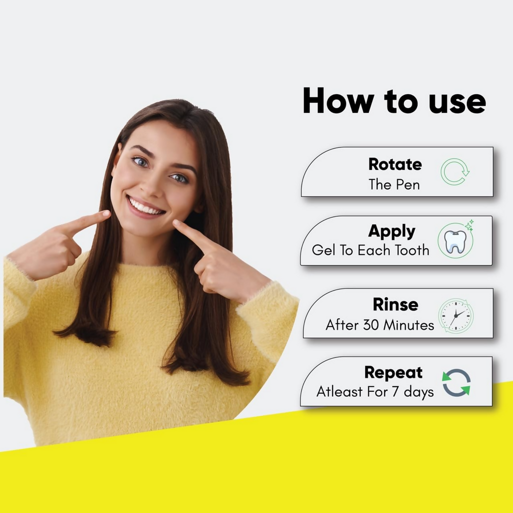 Masofta Teeth Whitening Pen With PAP+ For Yellow and Dark Stains | Grocsy