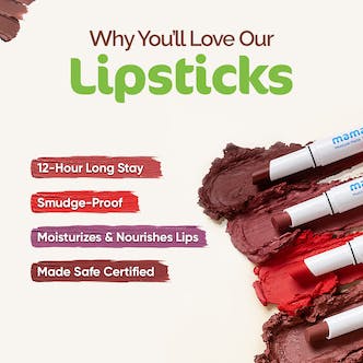 Mamaearth Moisture Matte Long Stay Lipstick-Espresso Brown | Grocsy
