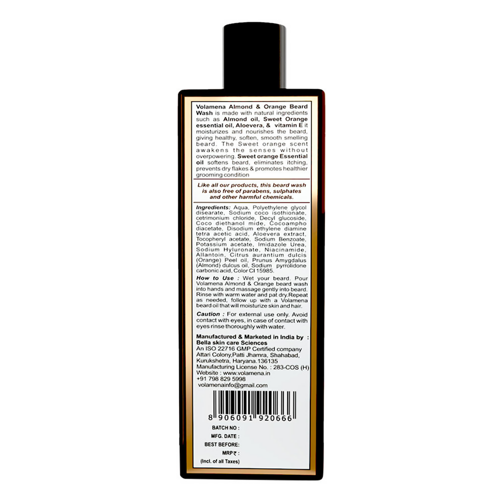 Volamena Almond & Sweet Orange Beard Wash | Grocsy