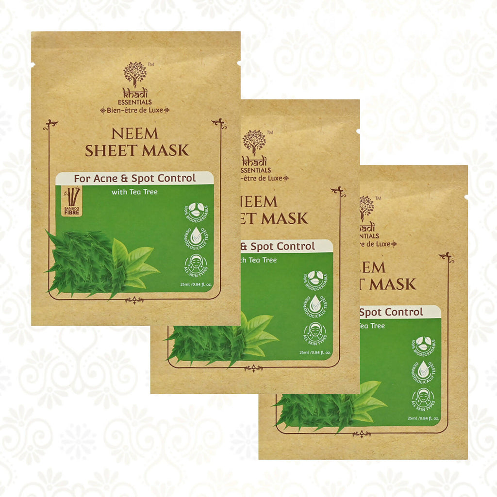 Khadi Essentials Neem Serum Sheet Mask | Grocsy