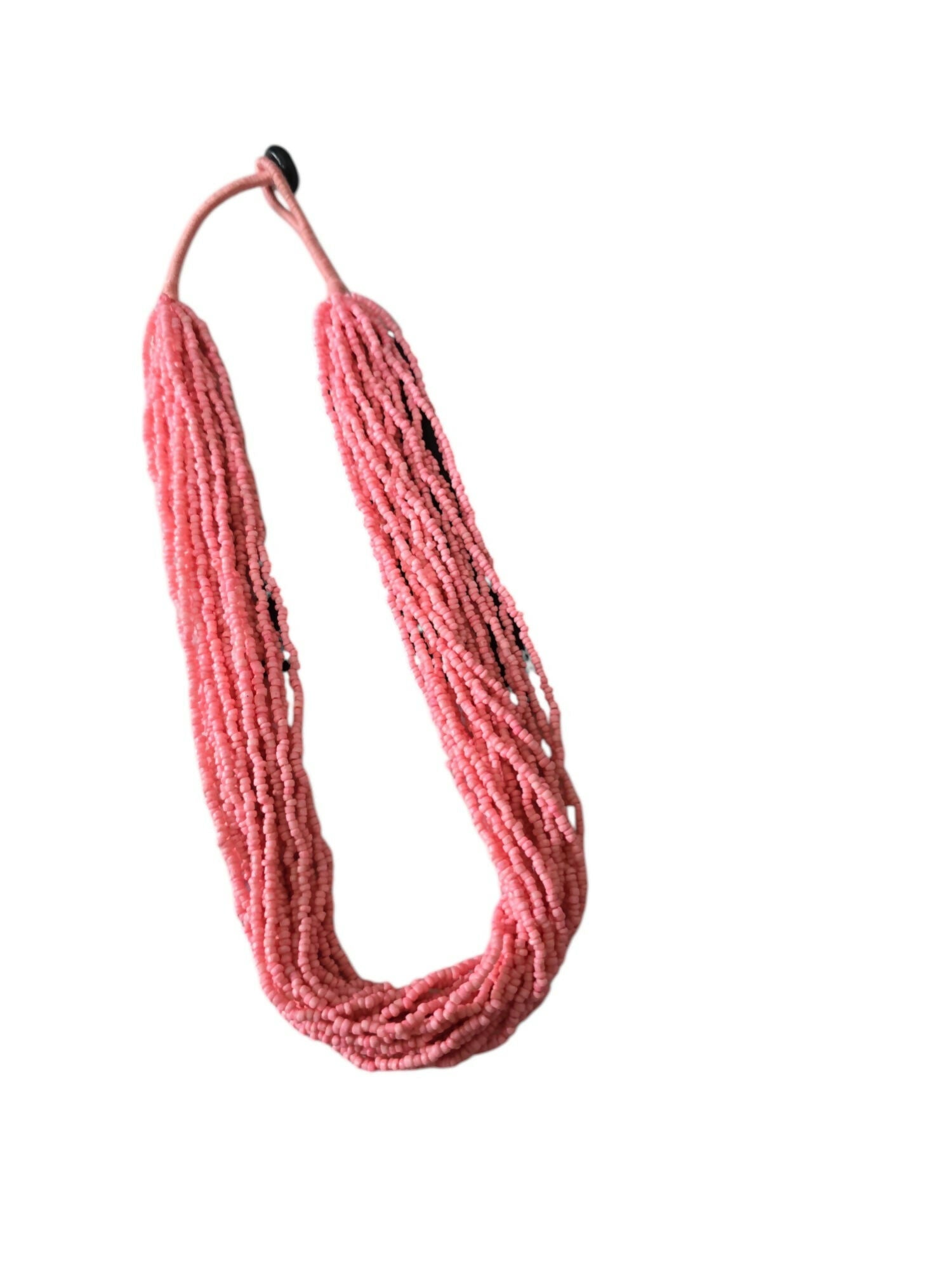 Inhanns Handmade Beaded Multilayer Necklace, 20 Layers - Light Pink | Grocsy