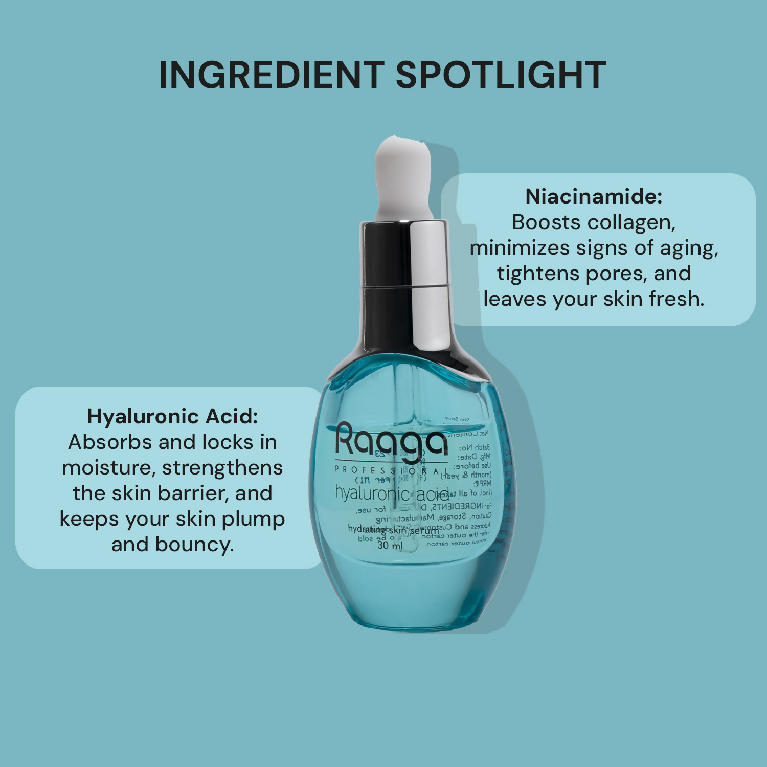 Raaga Professional Hyaluronic Acid Hydrating Face Serum | Grocsy