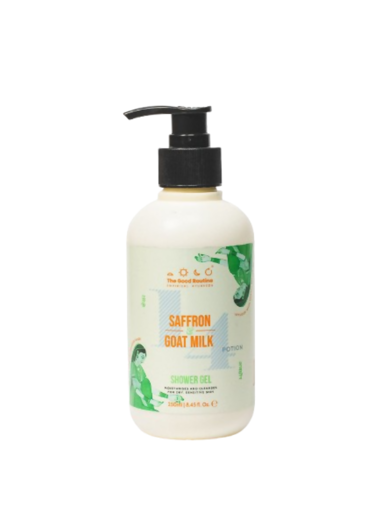 The Good Routine Goat Milk & Saffron Sulphate-Free Shower Gel | Grocsy