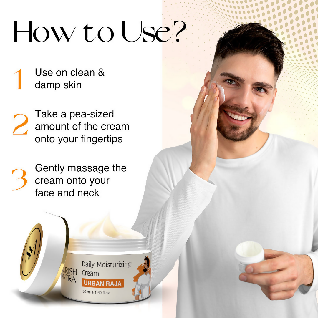 Nourish Mantra Urban Raja Daily Moisturizing Face Cream with Hyaluronic Acid & Niacinamide | Grocsy