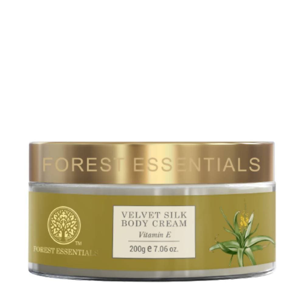 Forest Essentials Velvet Silk Body Cream Vitamin E | Grocsy