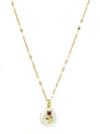 Antique Finish White Crystal Necklace - Ruby Raang | Grocsy