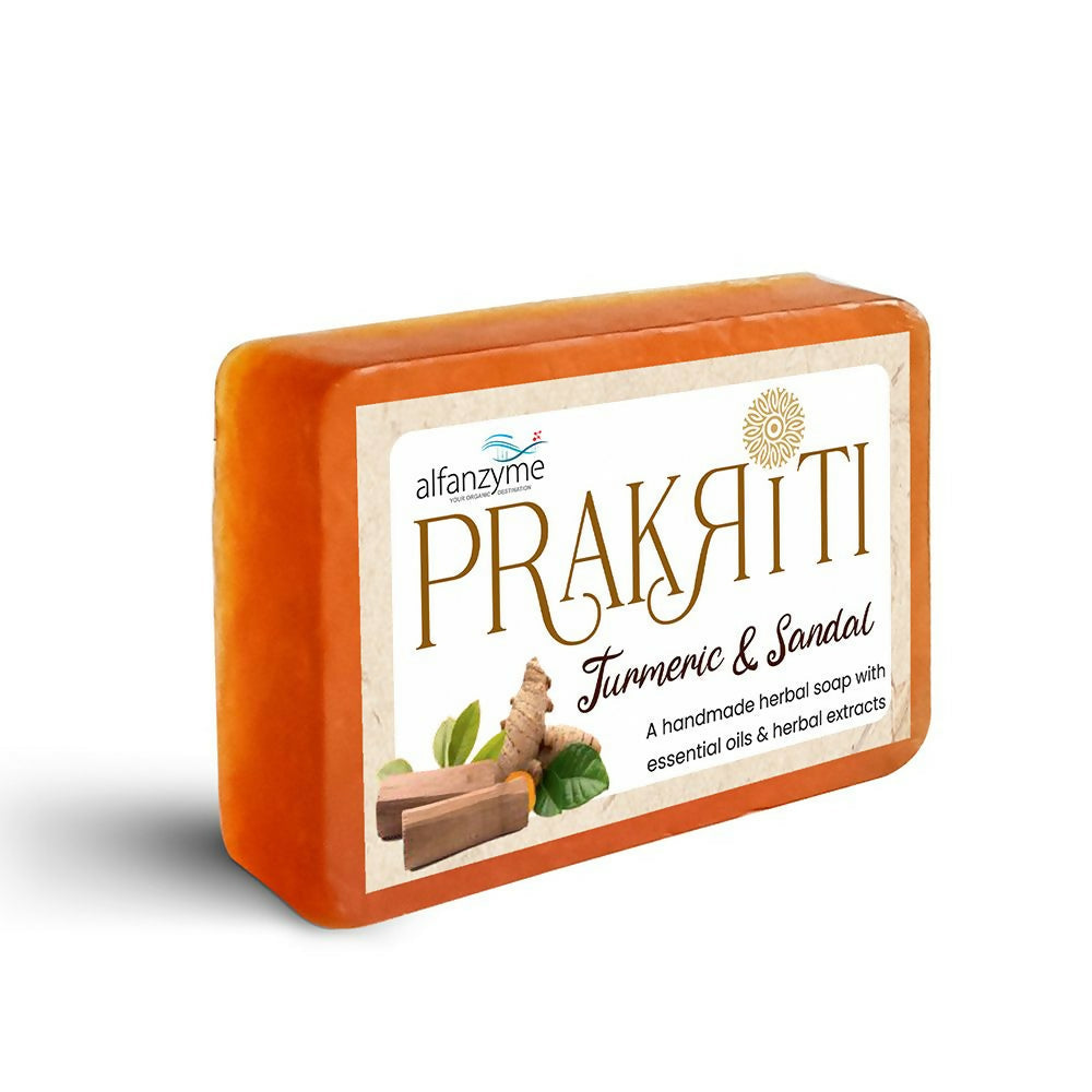 Prakriti Herbal Soap Turmeric and Sandal | Grocsy