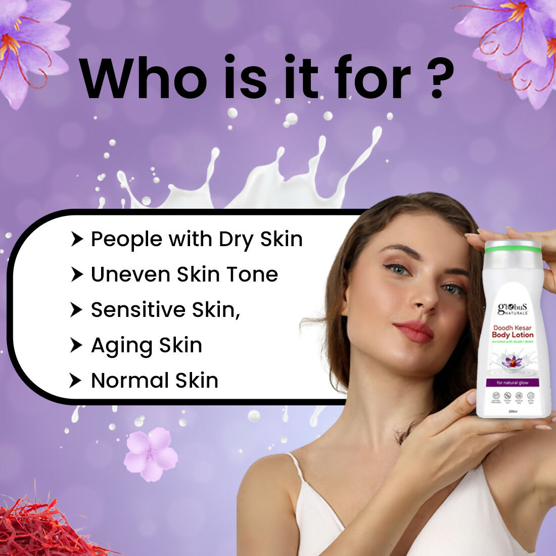 Globus Naturals Doodh Kesar Body Lotion | Grocsy