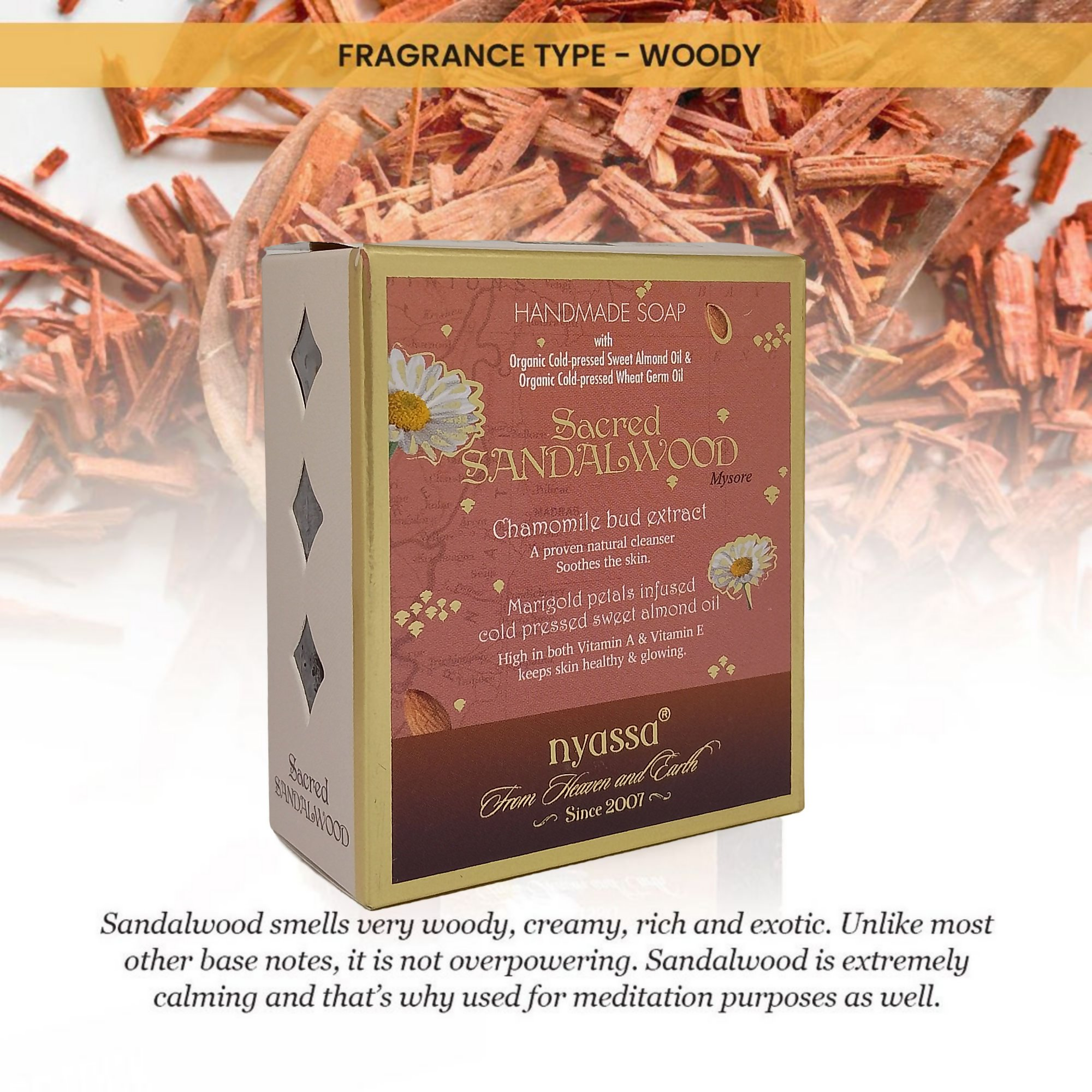 Nyassa Sacred Sandalwood Handmade Soap | Grocsy
